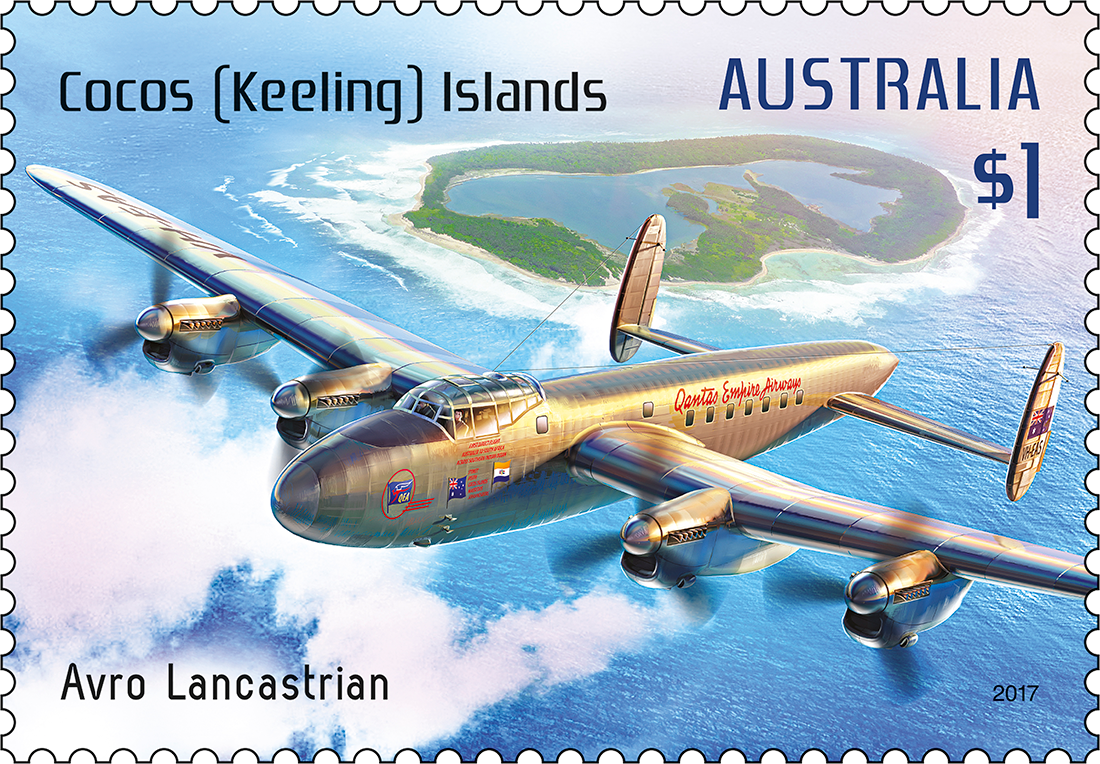Cocos (Keeling) Islands Aviation: Avro Lancastrian stamp