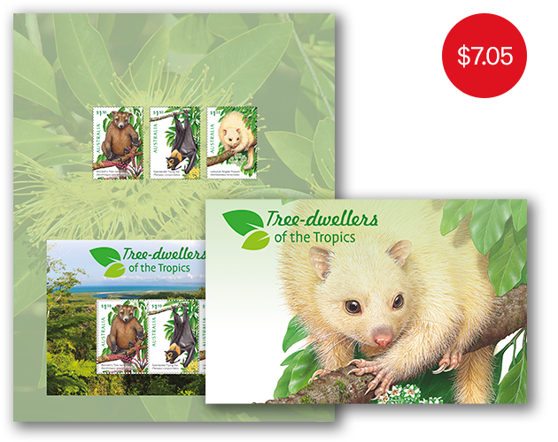 Tree-dwellers of the Tropics stamp pack