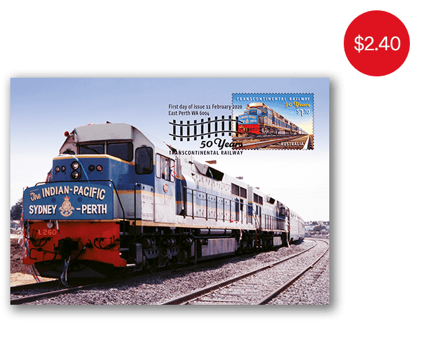 Transcontinental Railway – 50 Years maxicard