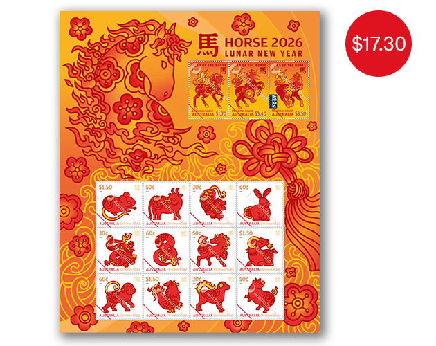 Zodiac sheetlet RRP: $17.30