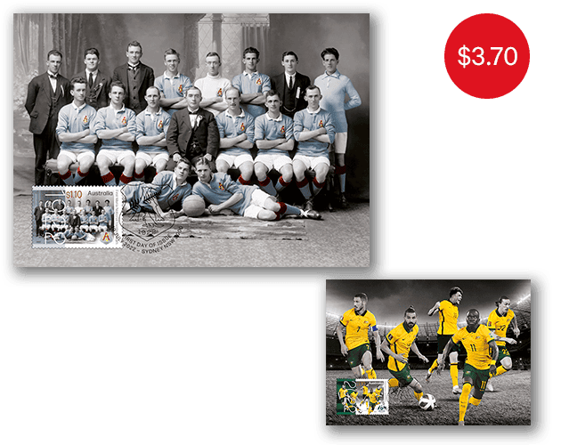Centenary of the Men’s National Football Team maxicard set Set of Centenary of the Men's National Football Team Maxicards