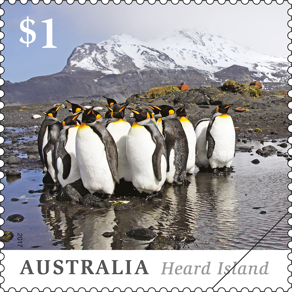 Heard Island $1 penguins stamp
