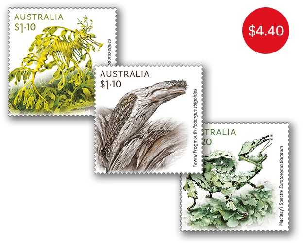 Nature's Mimics set of stamps Set of Nature's Mimics Gummed Stamps