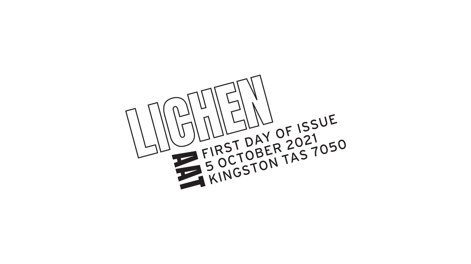 2021_AAT_Lichen_Postmark_38x20mm Australian Antarctic Territory: Lichen