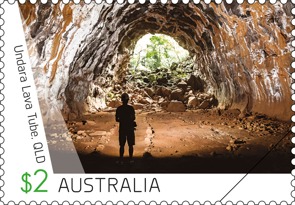 Undara Lava Tube, QLD stamp $2 Undara Lava Tube, QLD