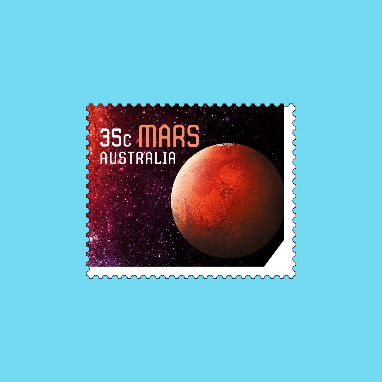 Our Solar System 2015 Mars stamp