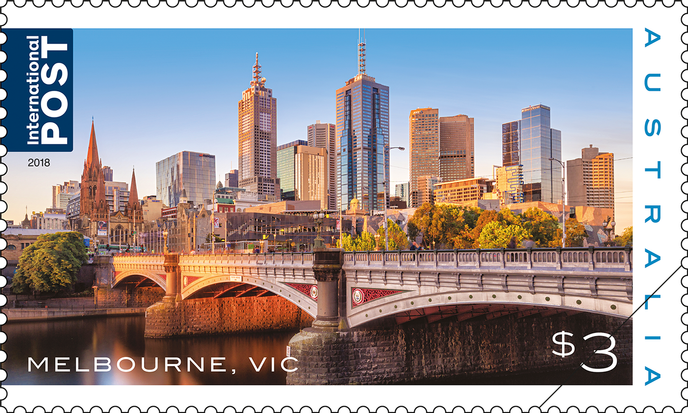 Beautiful Cities $3 Melbourne stamp $3 Melbourne, VIC
