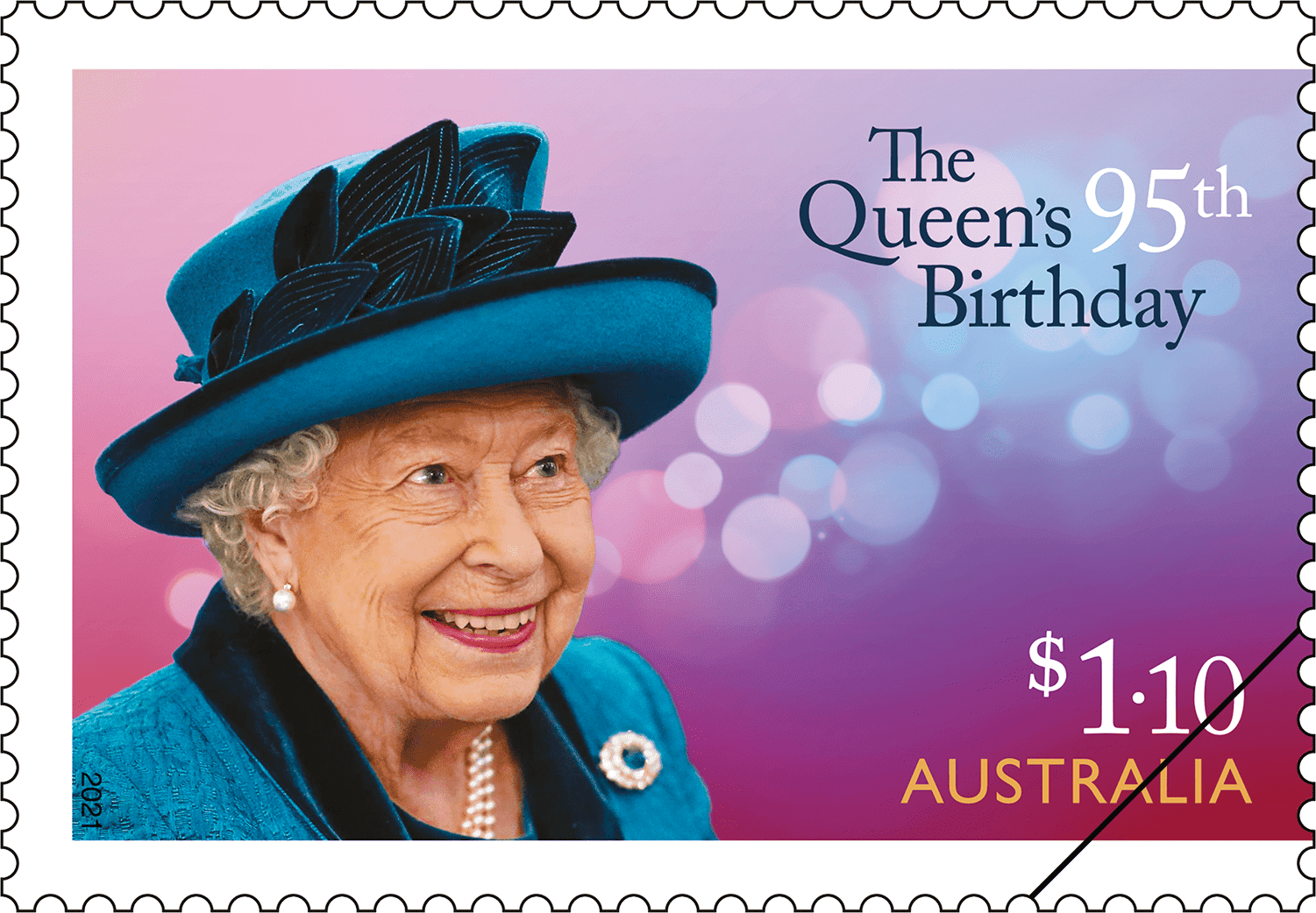 Queen_2021_350_Stamp_400 $1.10 The Queen visits the Royal Philatelic Society