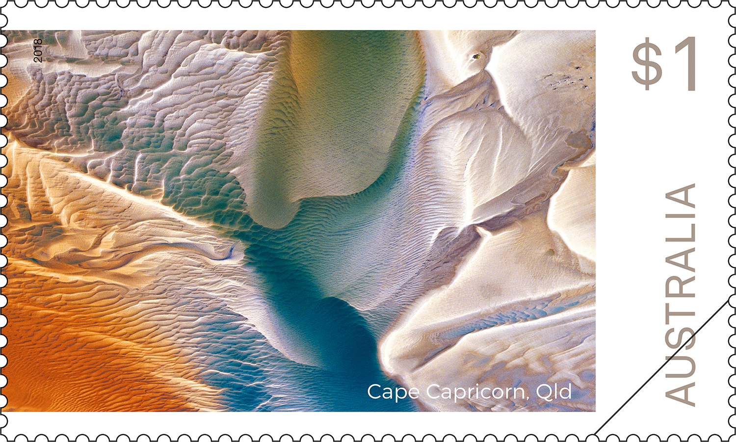 Art in Nature, Cape Capricorn, Queensland stamp $1 Cape Capricorn, Queensland