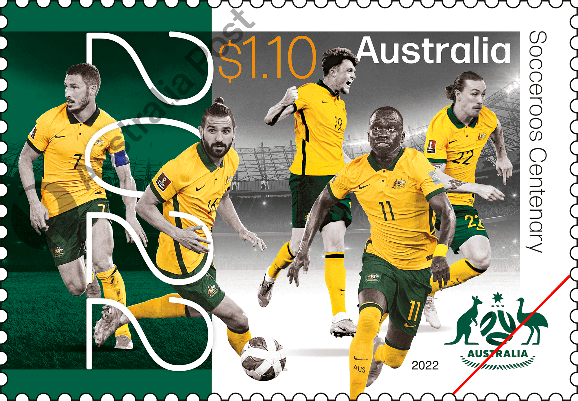 2022_Centenary_Football_Stamp_02_400 Centenary of the Men’s National Football Team