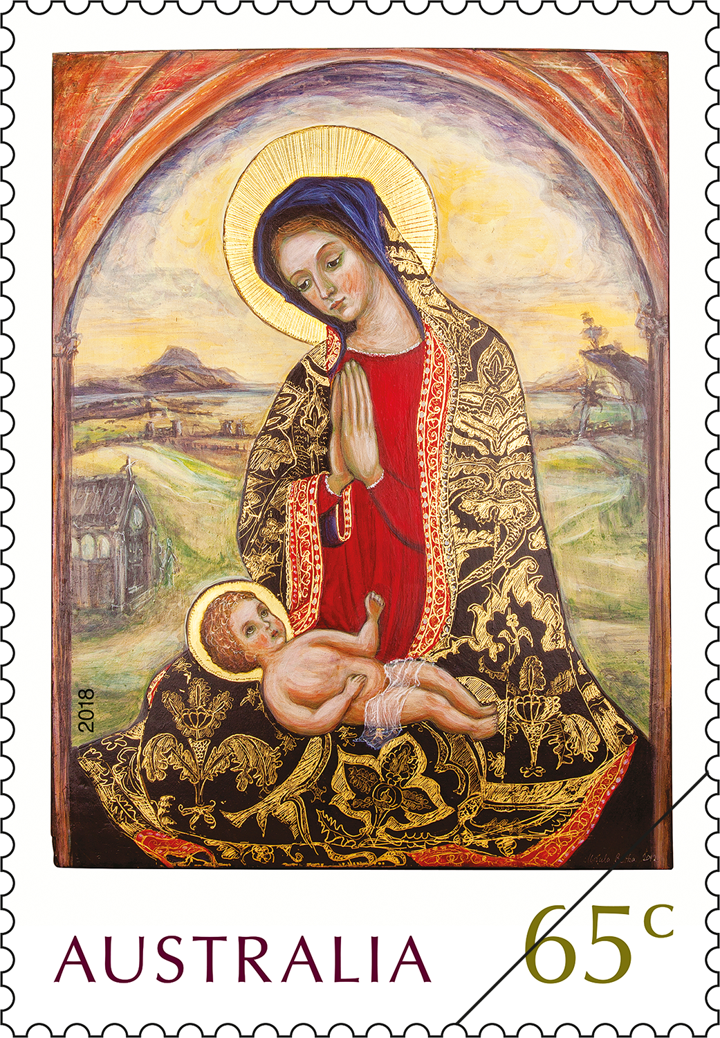 Christmas 2018 65c Madonna and child stamp