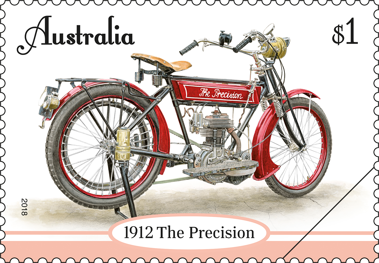 Vintage Motorcycles 1912 The Precision stamp