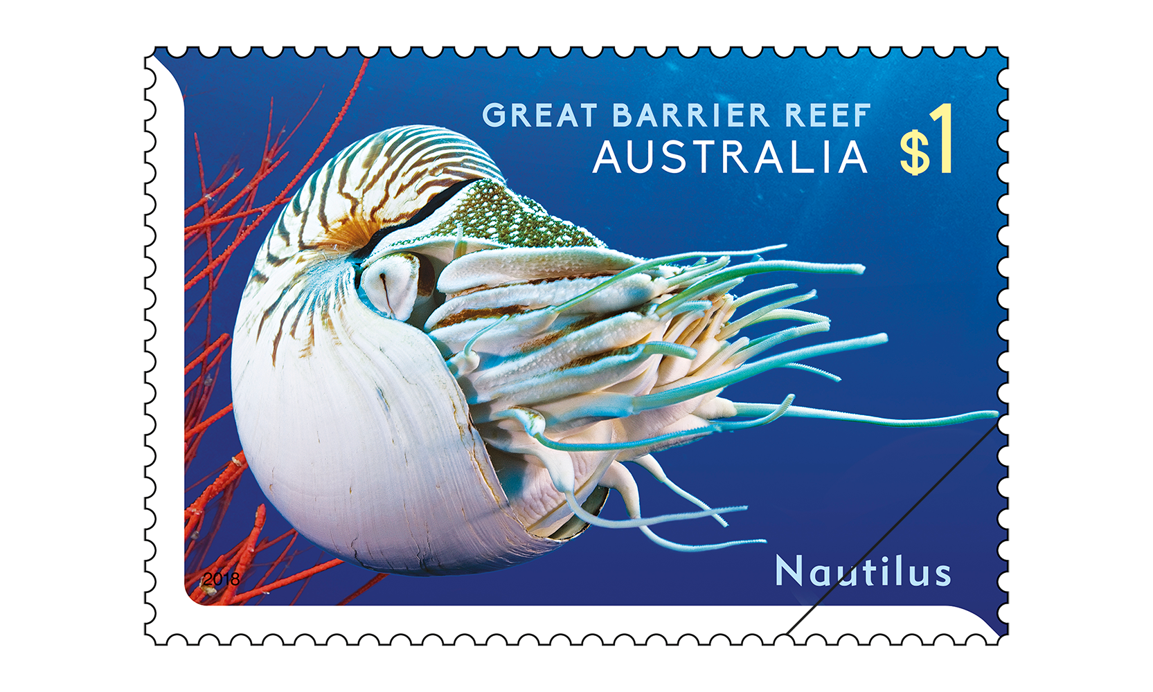 Reef Safari Nautilus $1 stamp