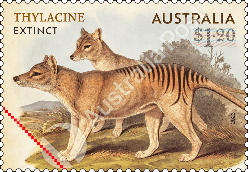 2023_Extinct_Mammals_Stamp_03_400 $1.20 Thylacine