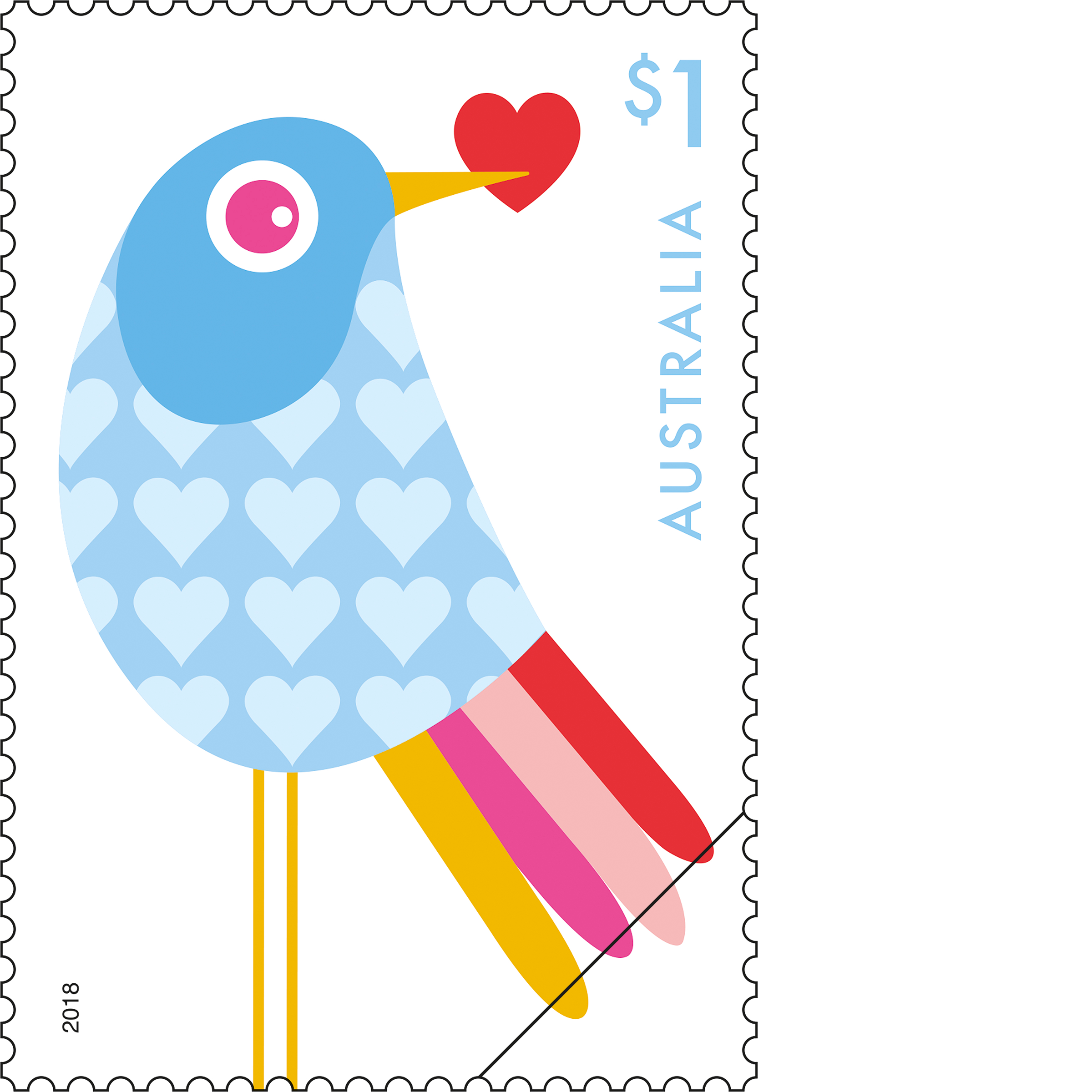 With Love bird stamp Owls