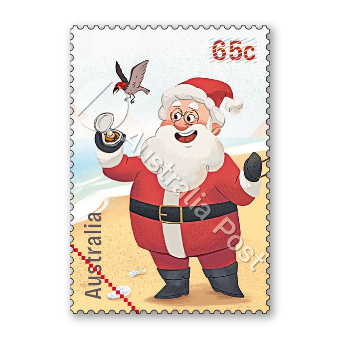 65c Santa stamp