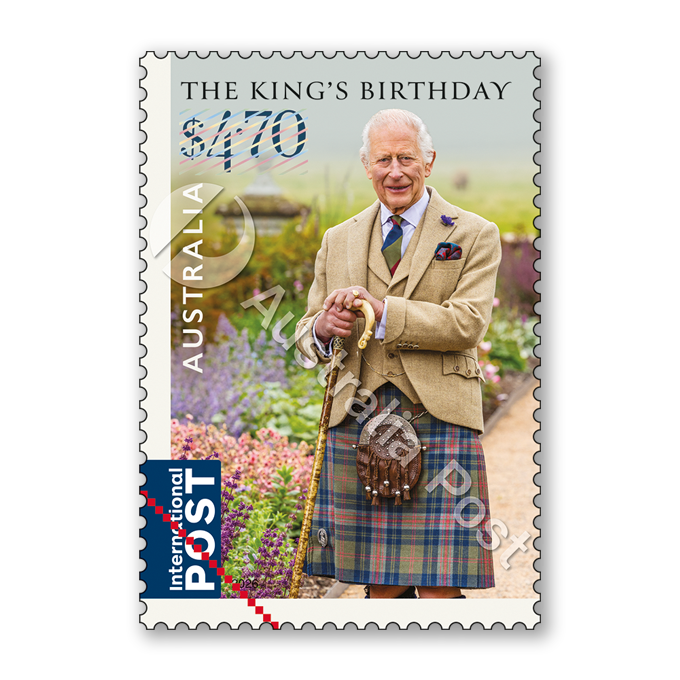 $4.70 King's Birthday stamp