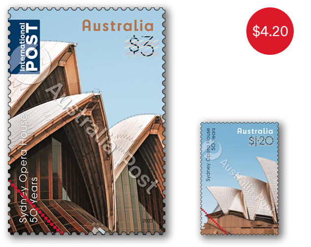 Set of Sydney Opera House: 50 Years Gummed Stamps