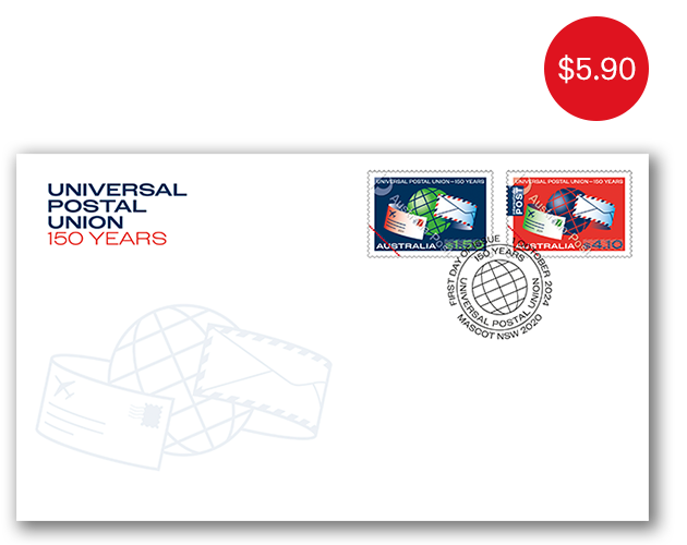 Universal Postal Union – 150 Years Gummed First Day Cover