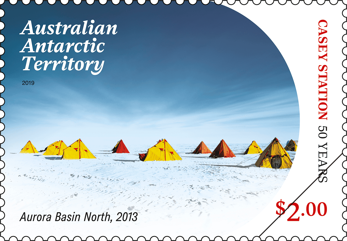 Aurora Basin North, 2013 $2 stamp Aurora Basin North, field camp, 2013