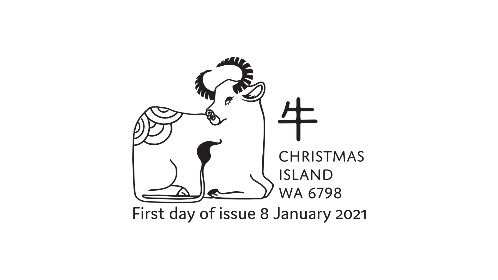 2021_LNY_Ox_POSTMARK Christmas Island Year of the Ox 2021