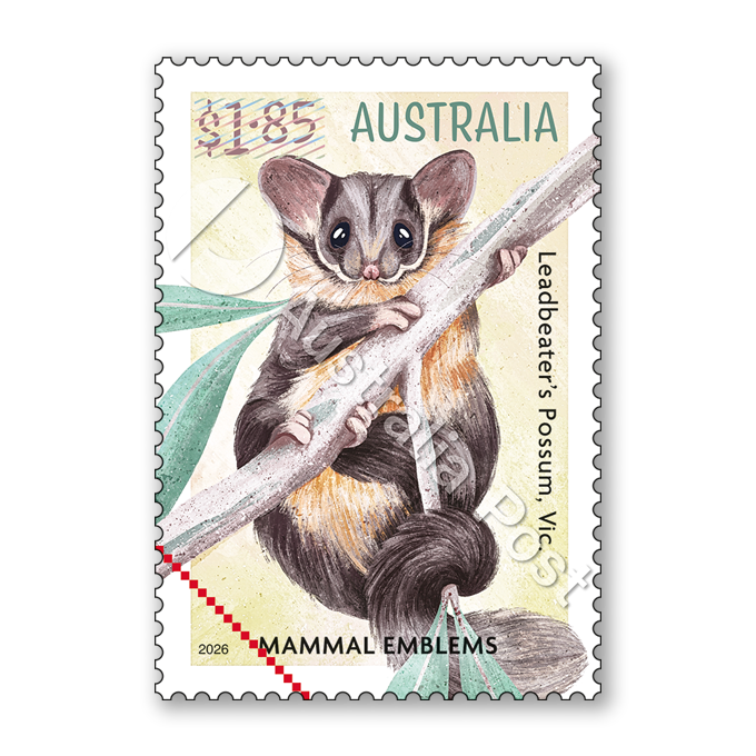 $1.85 Leadbeater's Possum stamp