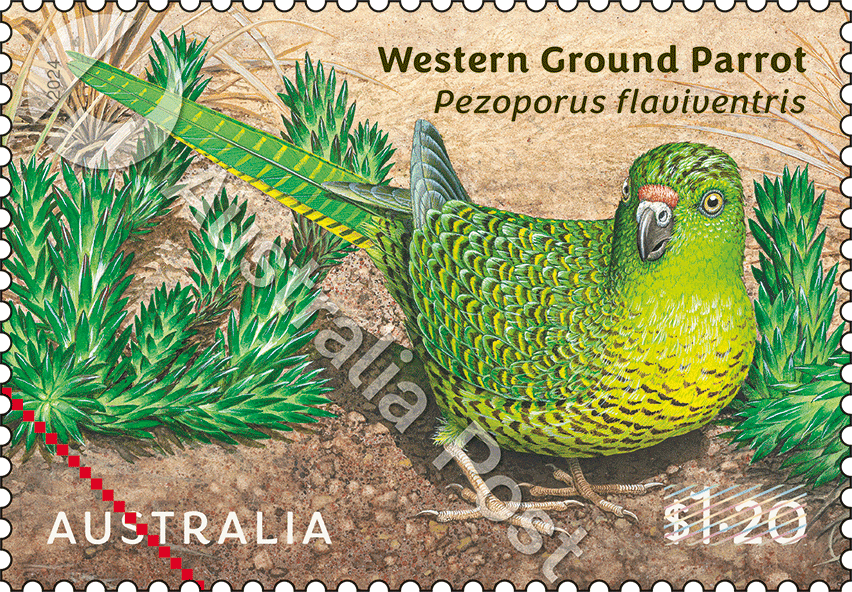 $1.20 Western Ground Parrot