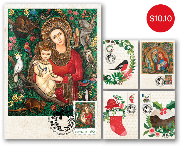 Set of Christmas 2020 maxicards