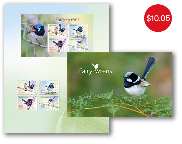 Fairy-wrens Stamp Pack
