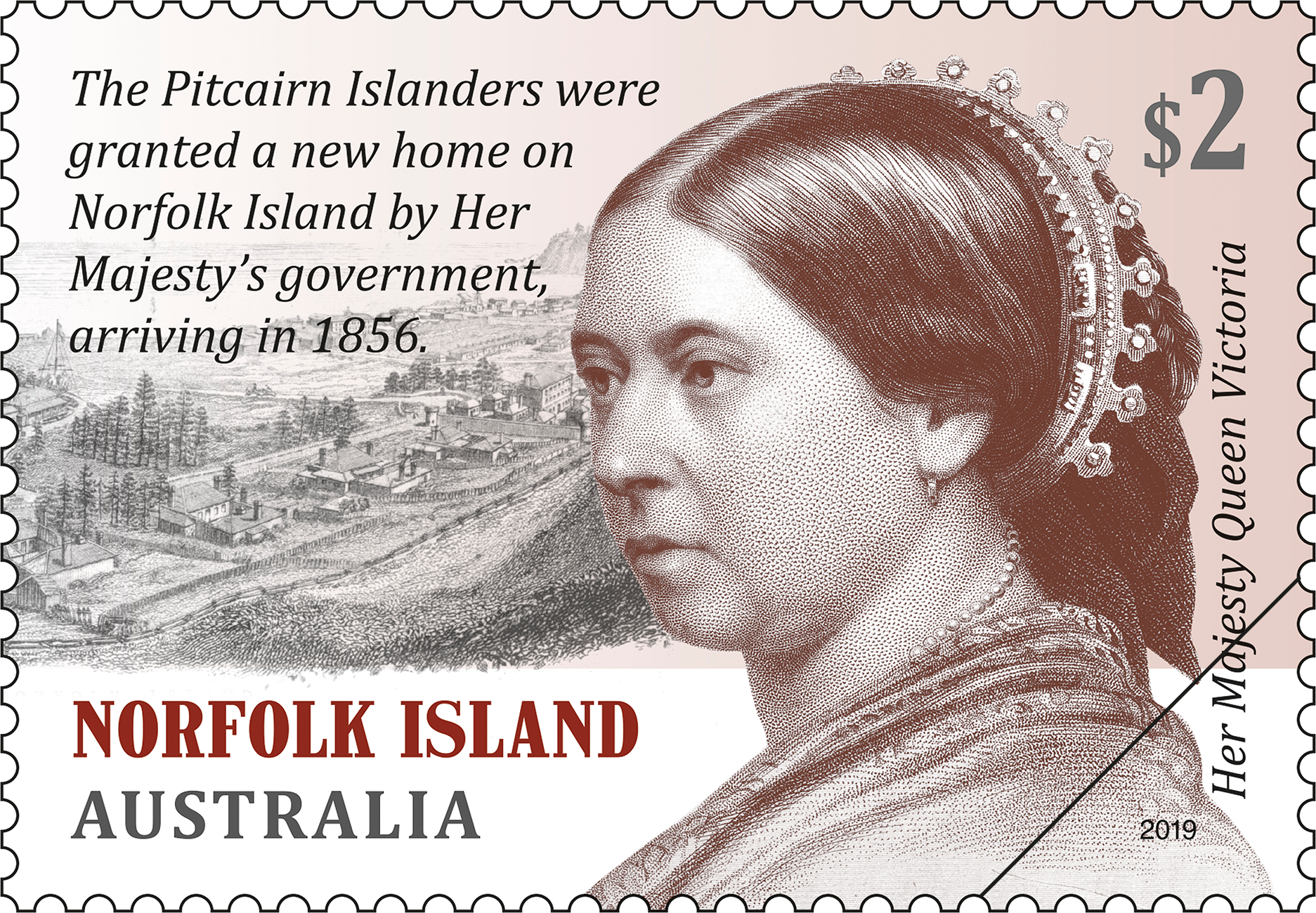 Norfolk Island Pitcairn Settlement Her Majesty Queen Victoria stamp