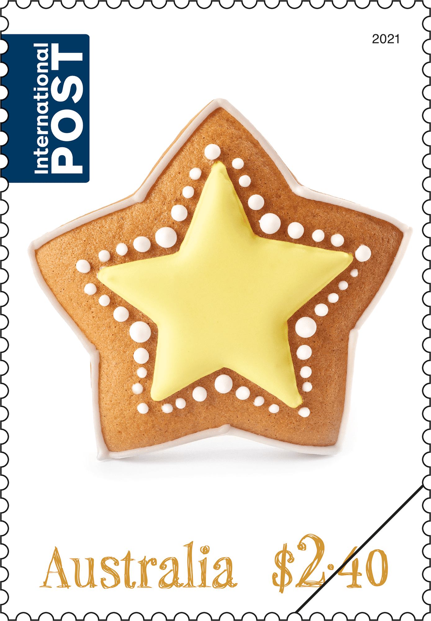 2021_Christmas_Tree_Stamp_400 $2.40 Gingerbread star