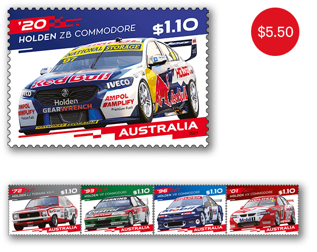 Set of Holden's Final Roar Gummed Stamps