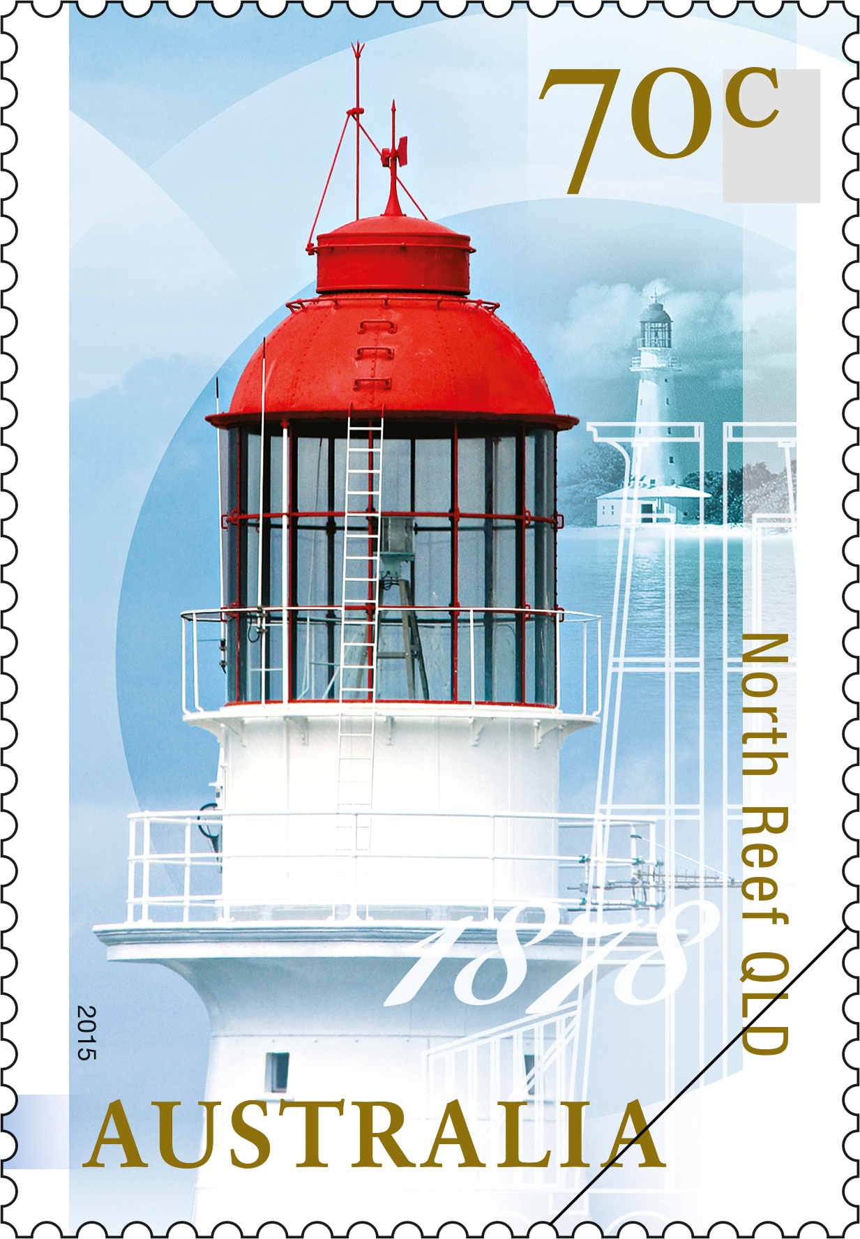 Tasman_Island_Stamp_400 70c North Reef QLD