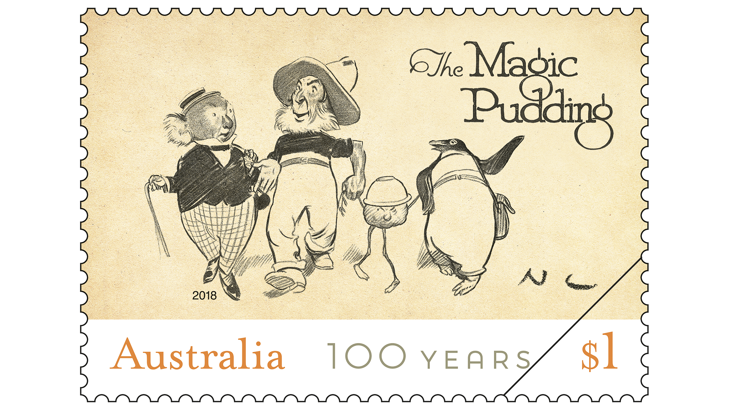 The Magic Pudding stamp Children’s Bush Classics