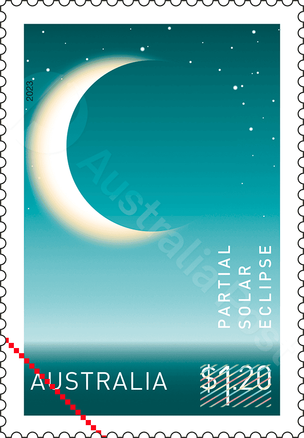 2023_Solar_Eclipse_Stamp_03_400 $1.20 Partial Solar Eclipse