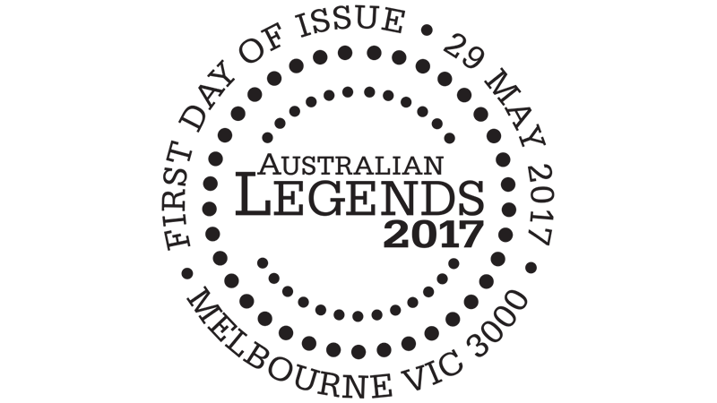 Australian Legends 2017 postmark Australian Legends 2017