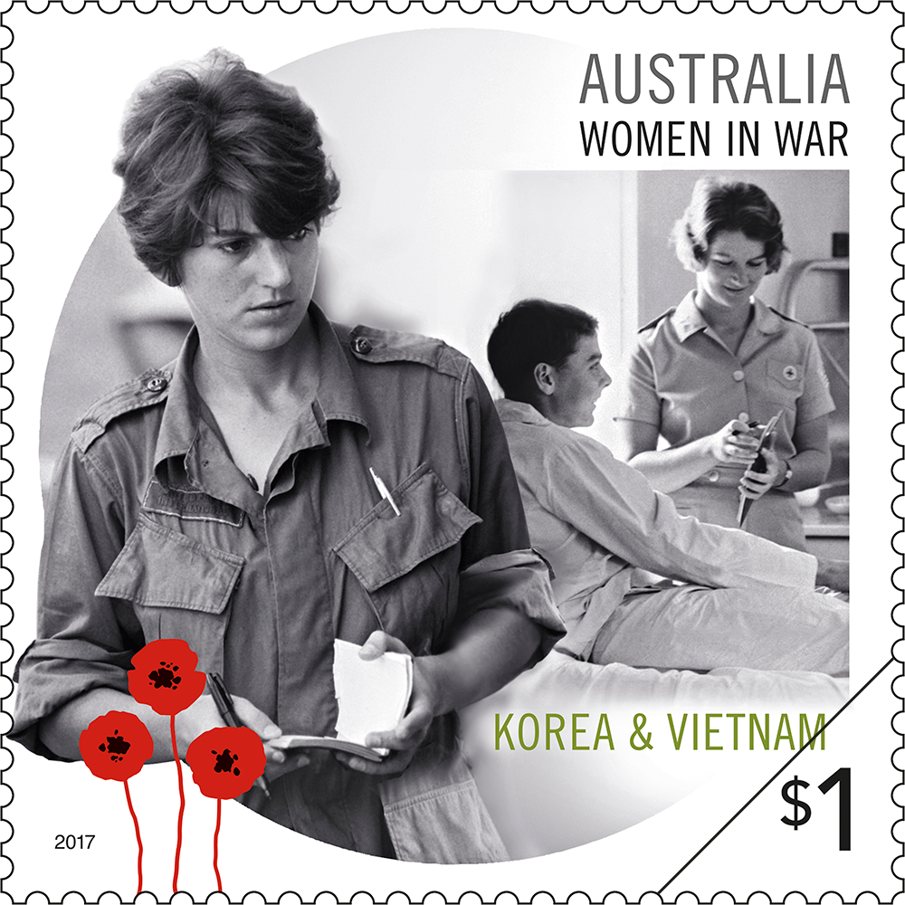 A Century of Service: Women in War Korea and Vietnam stamp Korea and Vietnam