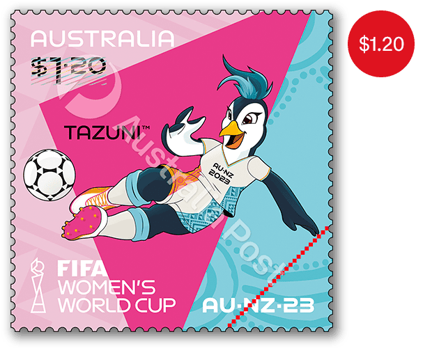 FIFA Women's World Cup 2023 stamp Single FIFA Women's World Cup 2023 Gummed Stamp