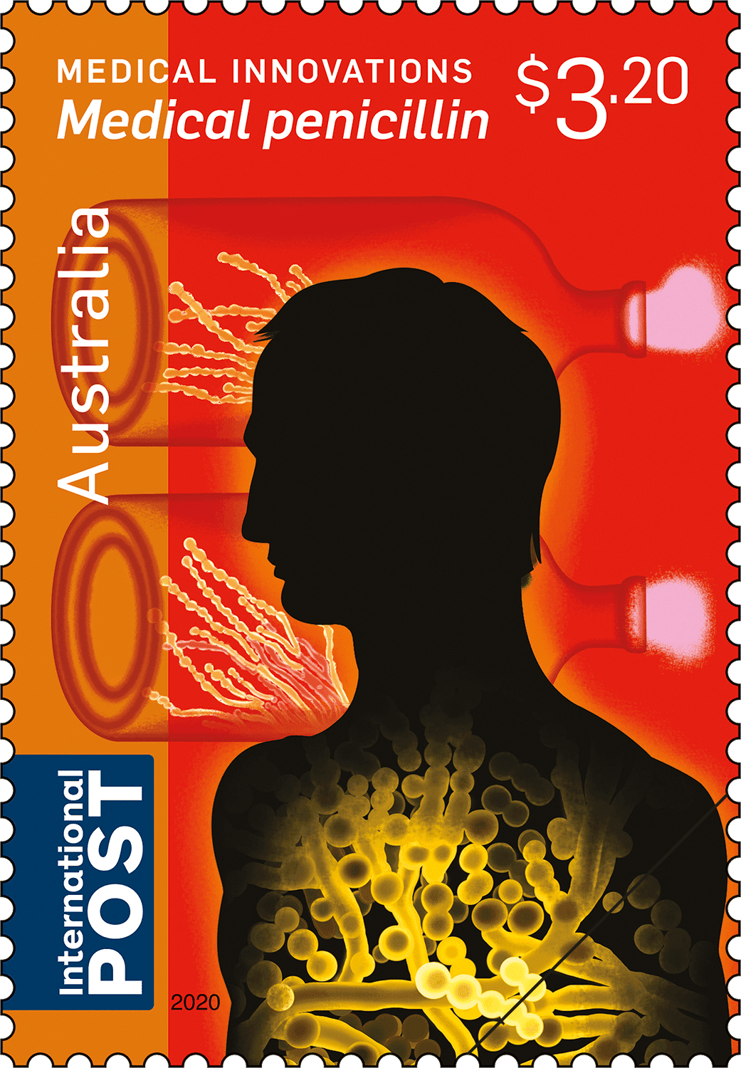 Medical Innovations Medical penicillin stamp $3.20 - Medical penicillin