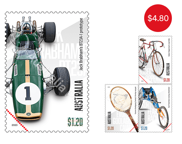 Set of Sporting Treasures Gummed Stamps