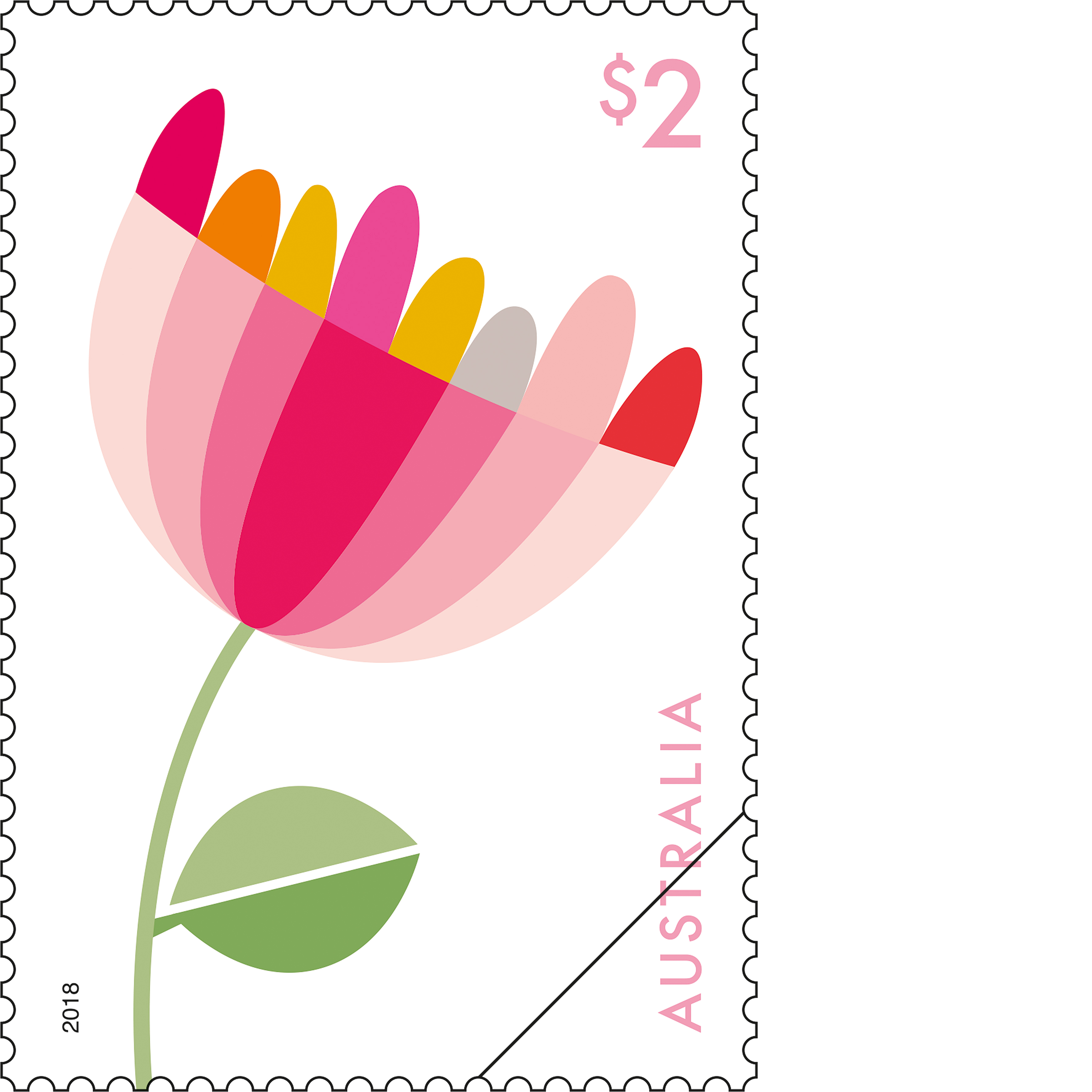With Love flower stamp Flower
