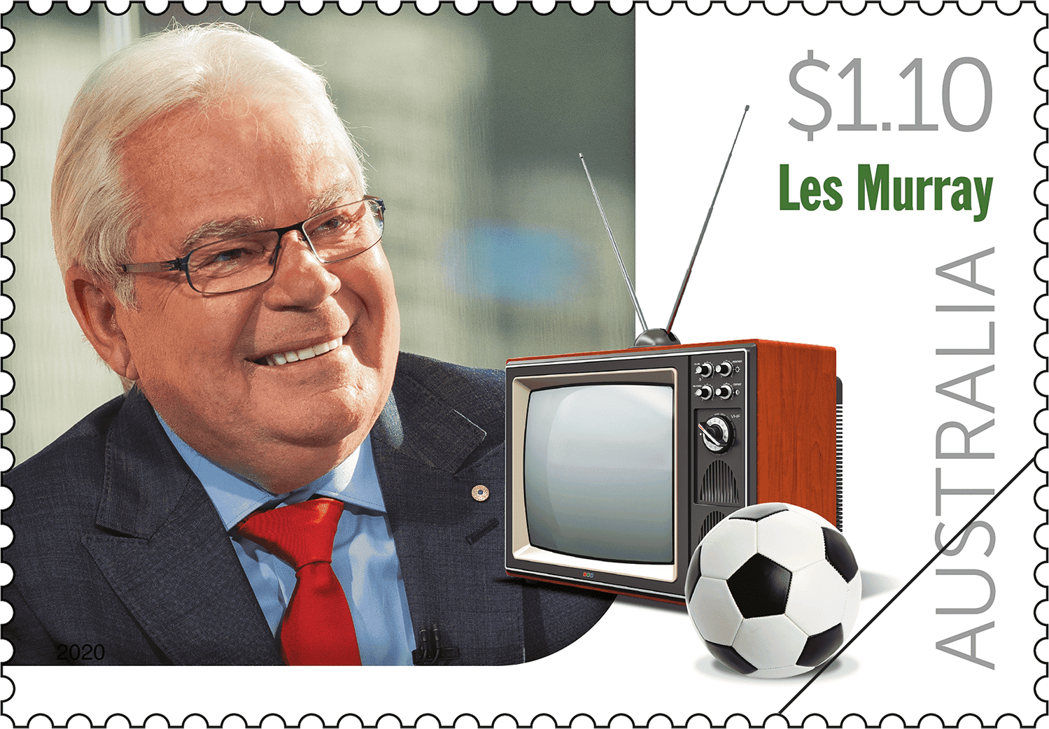 Word of Sport Les Murray stamp Les Murray AM