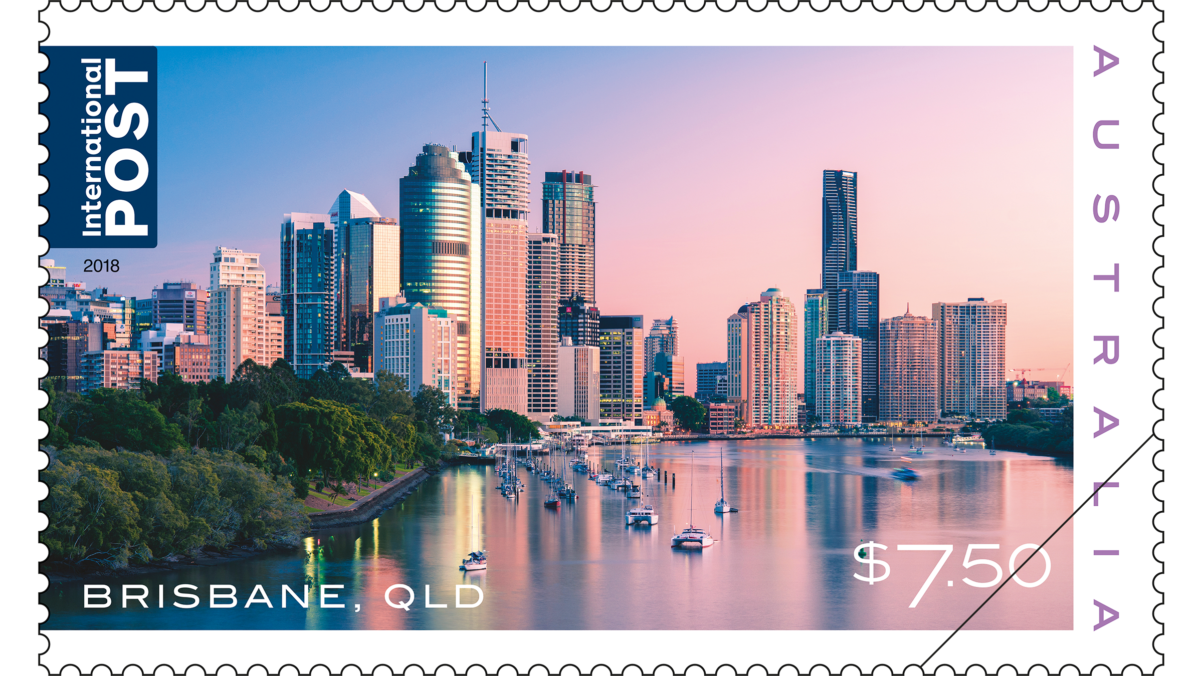 Beautiful Cities Brisbane $7.50 international stamp $7.50 Brisbane, QLD