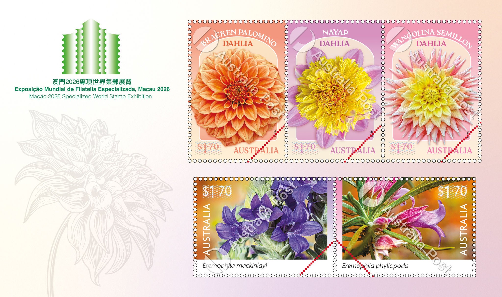 Australian Flowers Minisheet (Mint)