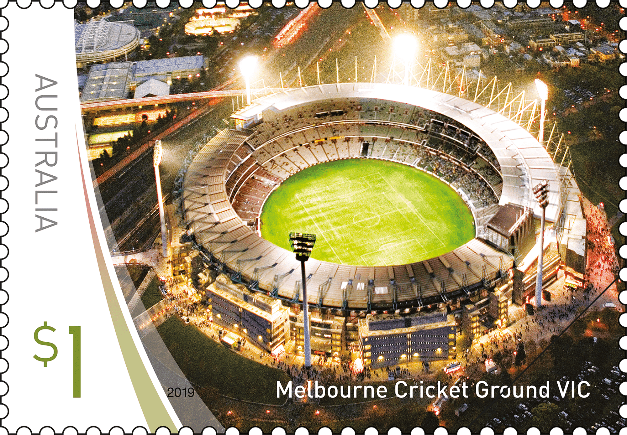 Melbourne Cricket Ground stamp Melbourne Cricket Ground, Vic.