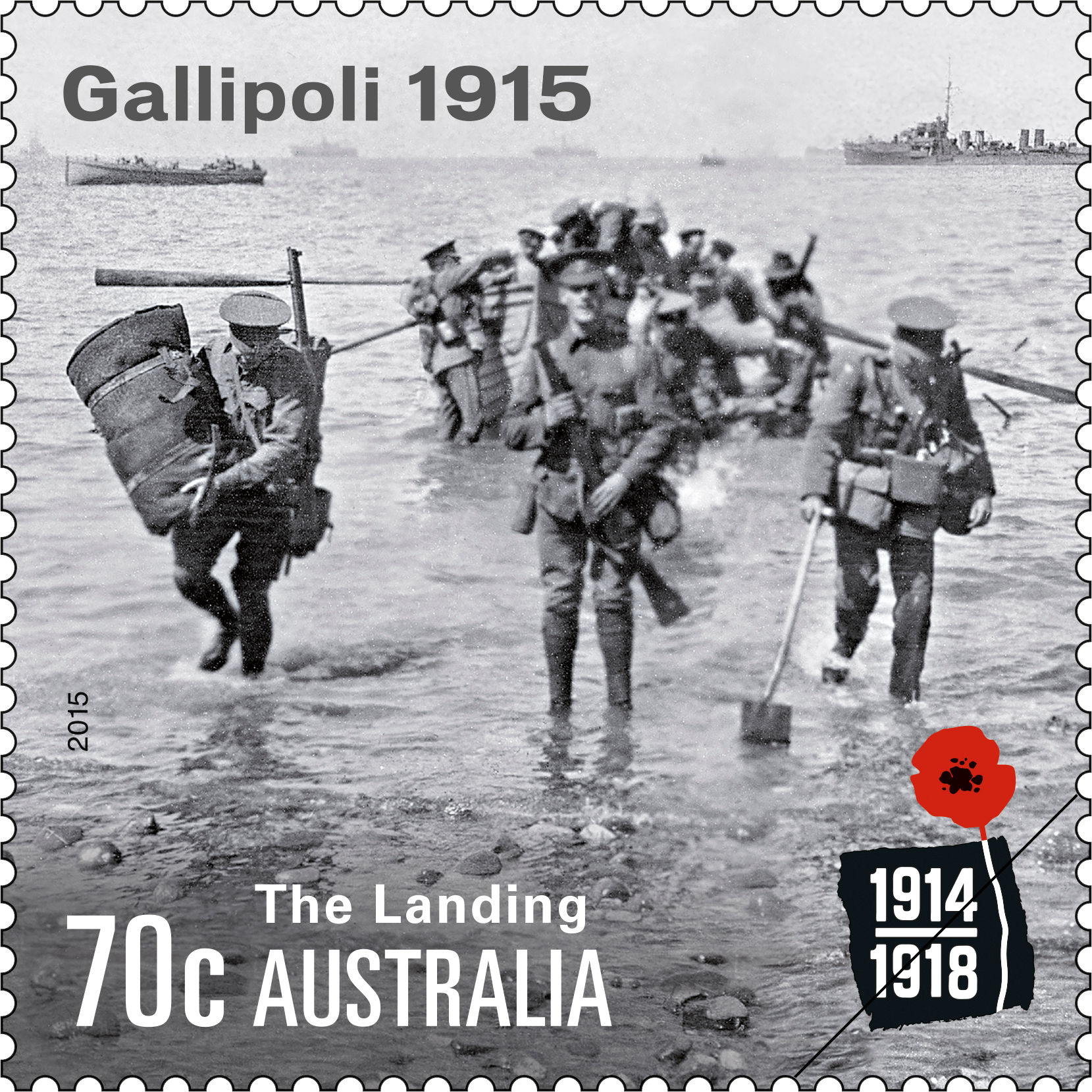 Gallipolli_Simpson_Gum_4_400 70c  The Landing