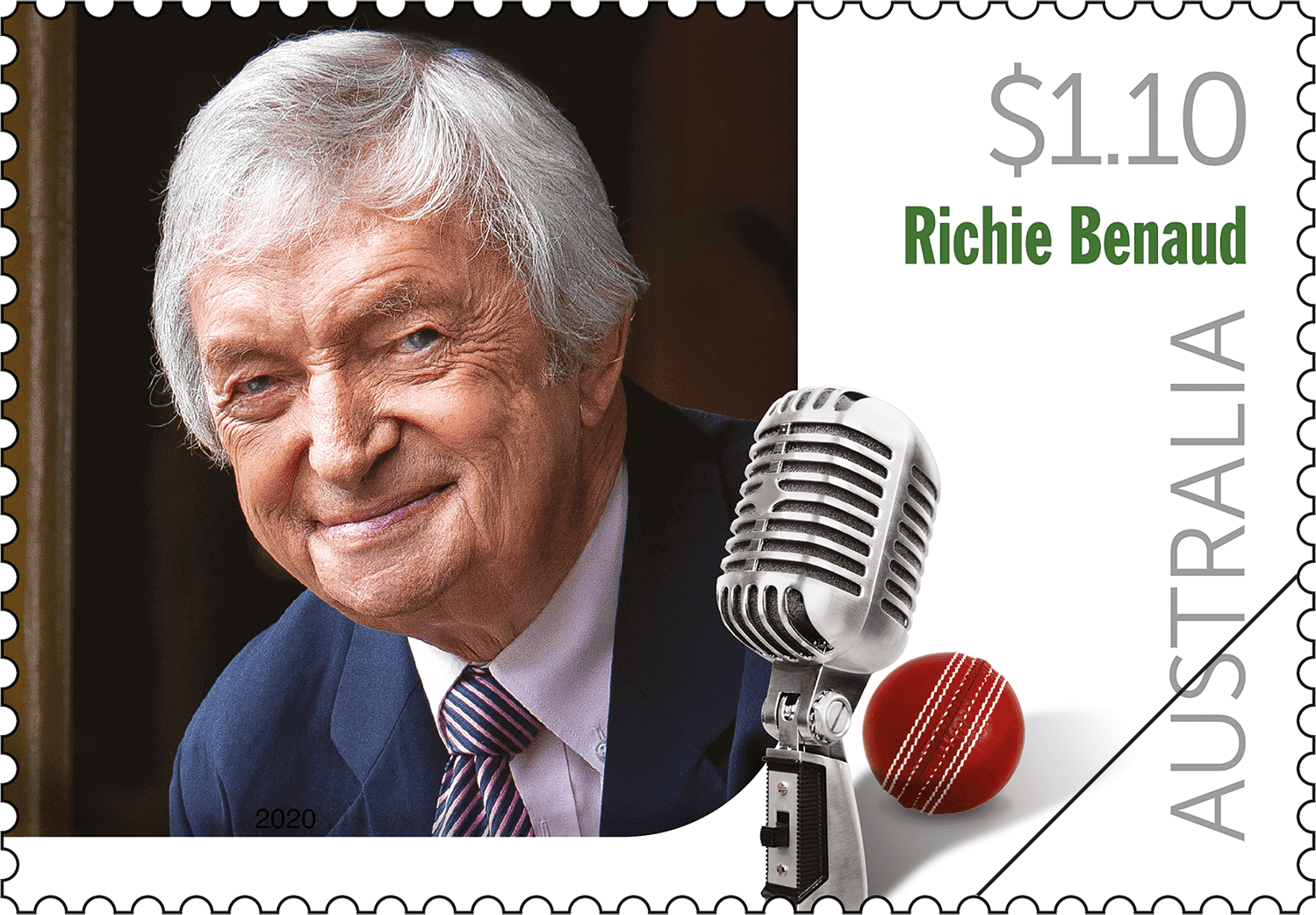 Word of Sport Richie Benaud stamp Word of Sport