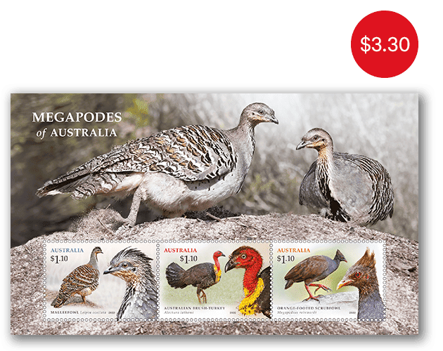 Megapodes of Australia minisheet Megapodes of Australia Minisheet
