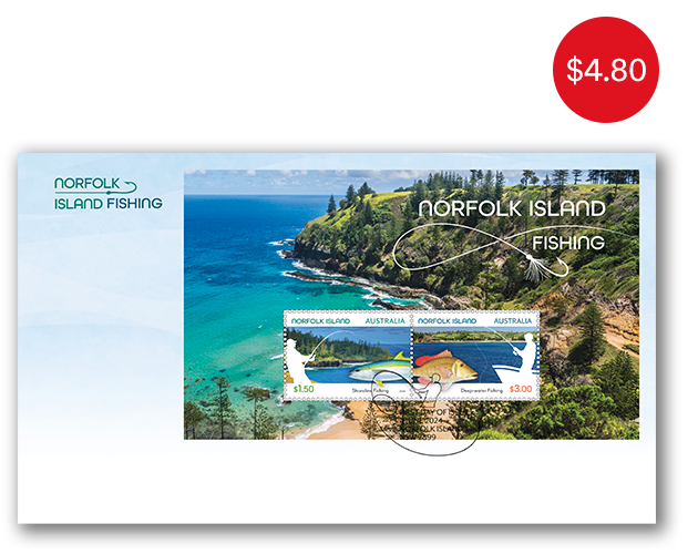 Norfolk Island Fishing First Day Cover (Minisheet)