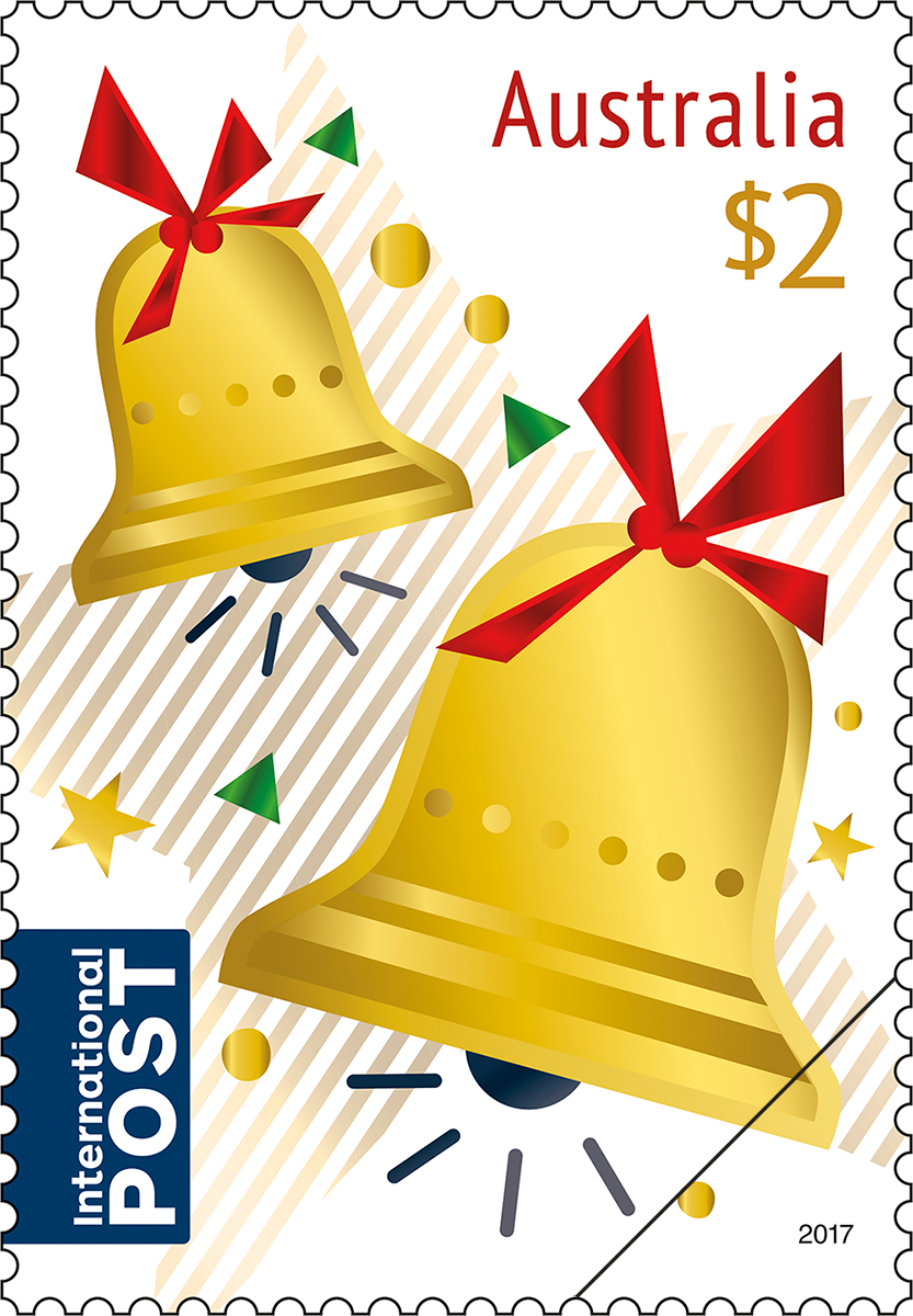Christmas 2017 Christmas bells $2 international stamp $2 Bells